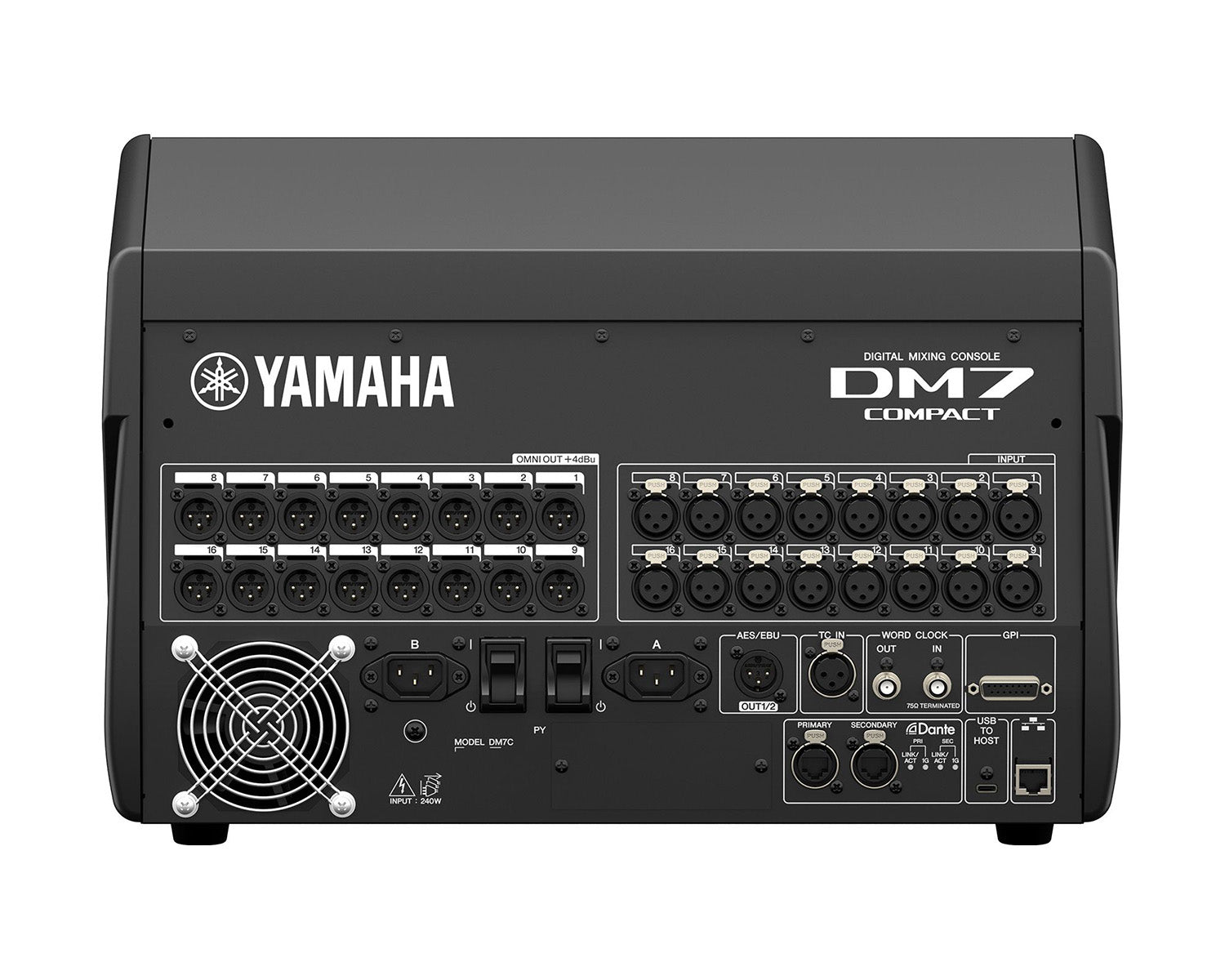 YAMDM7C - Yamaha DM7C Compact Digital Mixer 72 Mono or 2 Stereo or 12 Matrix and Dante Image 4