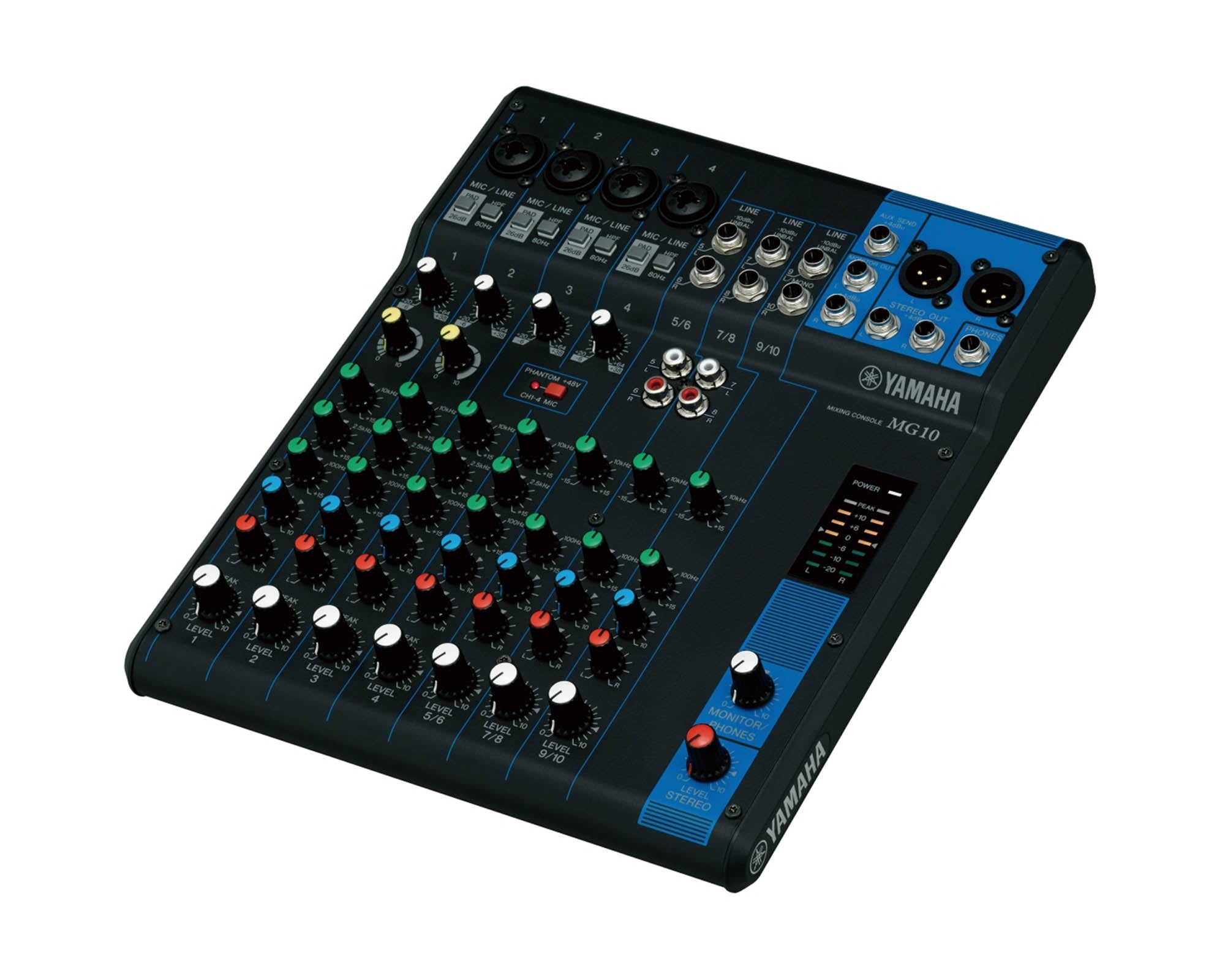 YAMMG10 - Yamaha MG10 10 Channel Mixing Console 4 Mic or 10 Line with Knobs Image 2