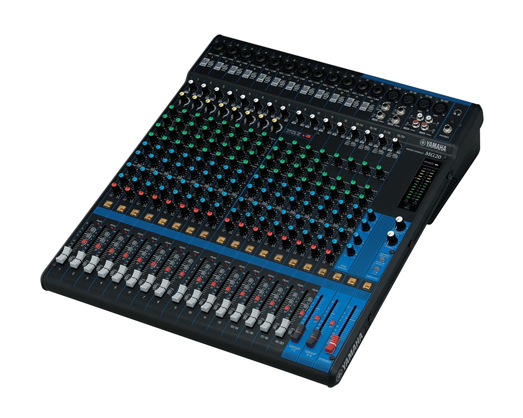 YAMMG20 - Yamaha MG20 20 Channel Mixing Console 16 Mic or 20 Line with Faders Image 2