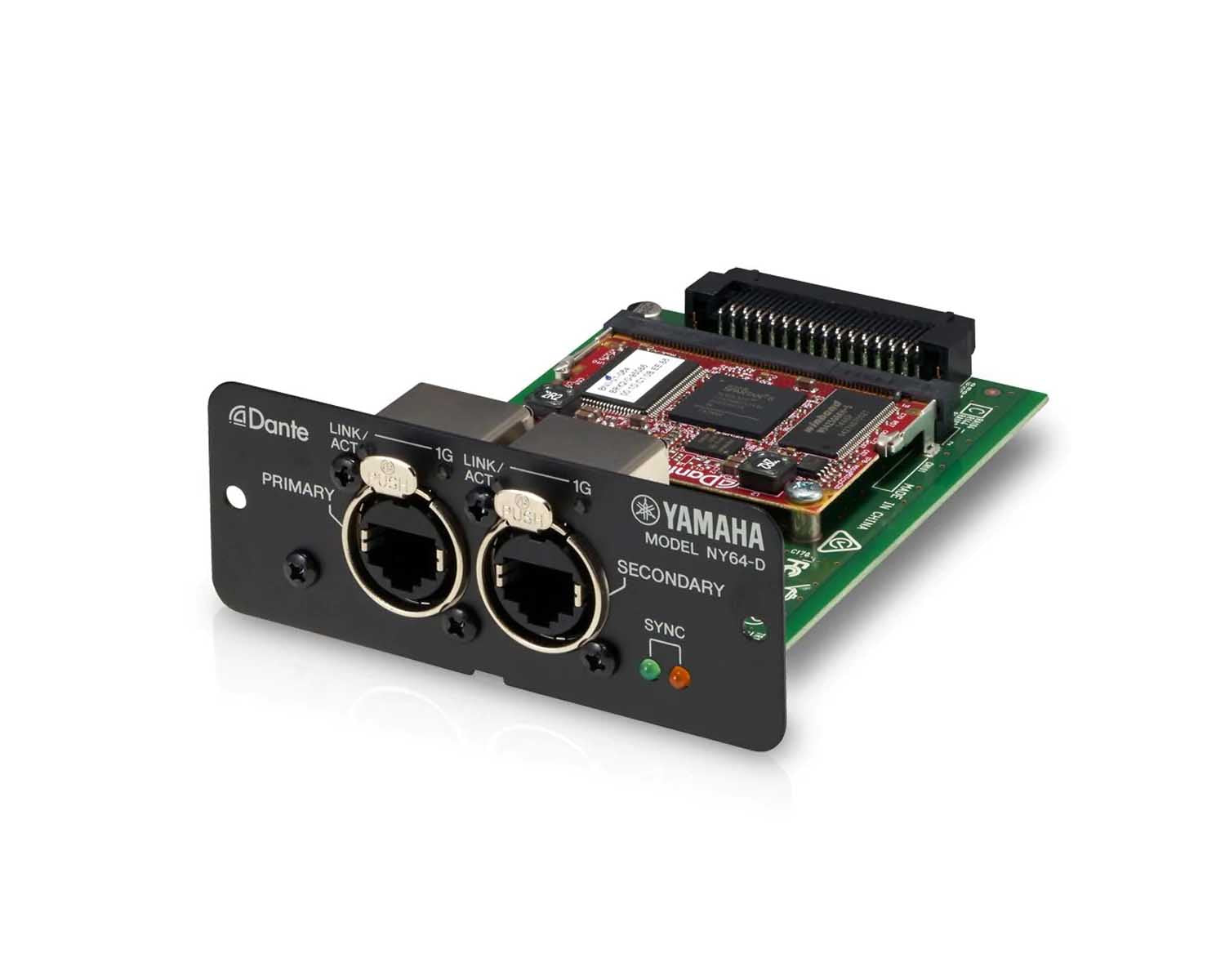YAMNY64D - Yamaha NY64D Dante In or Out Expansion Card for TF Series Consoles Image 1