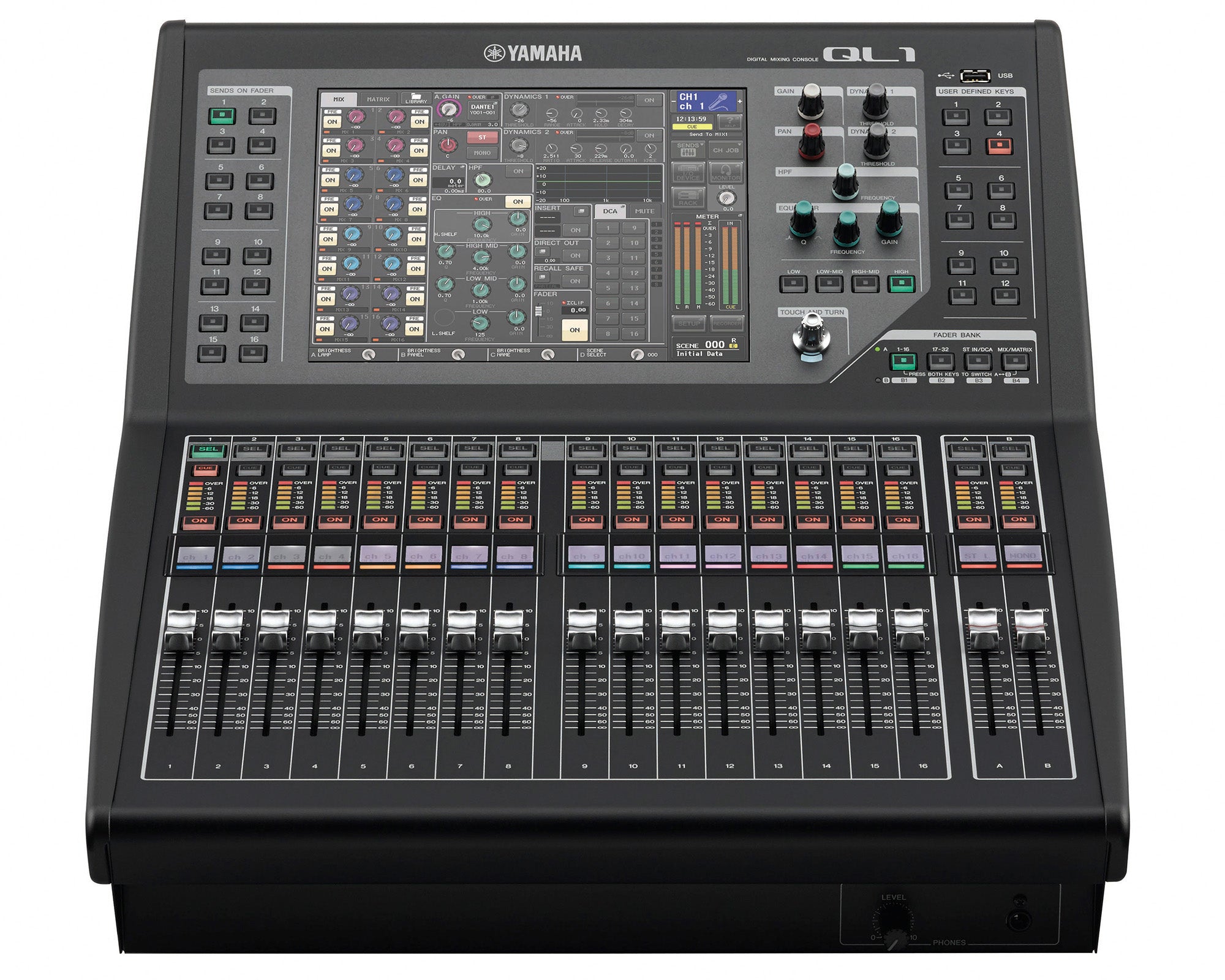 YAMQL1 - Yamaha QL1 Digital Mixing Console with Dante 32 Mono and 8 Stereo i or p  Image 2