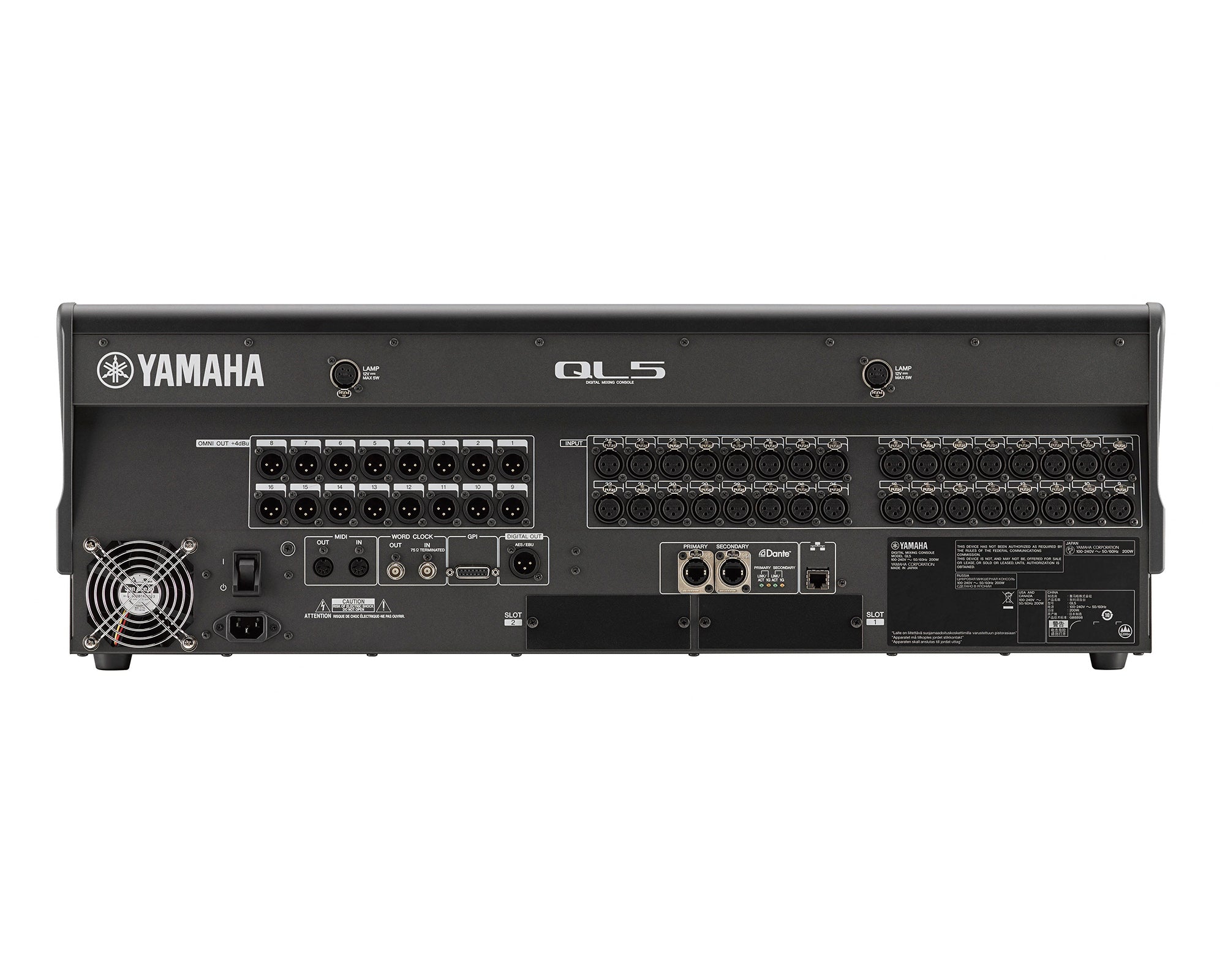 YAMQL5 - Yamaha QL5 Digital Mixing Console with Dante 64 Mono and 8 Stereo i or p  Image 3