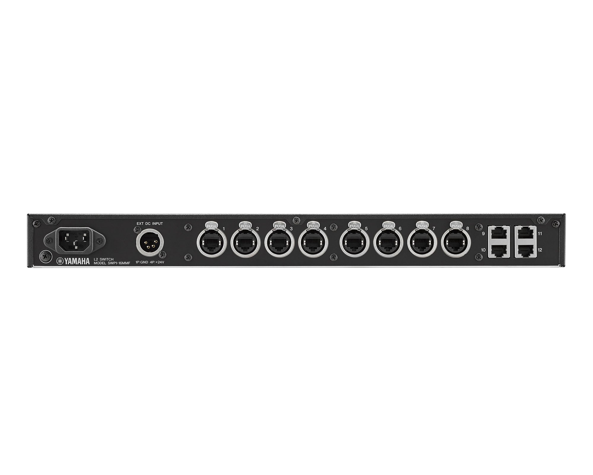 YAMSWP116MMF - Yamaha SWP116MMF Network Switch with 12 EtherCON Ports or 4xRJ45 or 1xOpt Image 4