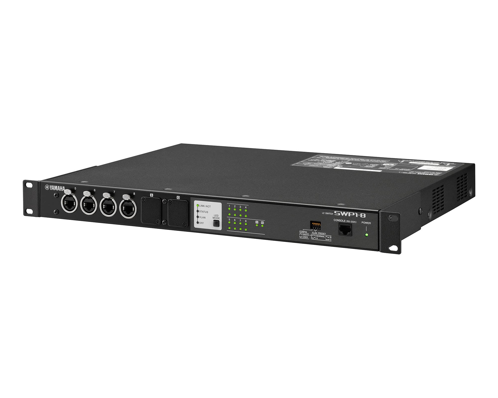 YAMSWP18MMF - Yamaha SWP18MMF Network Switch with 8 EtherCON Ports and 1xOpticalCON Image 3