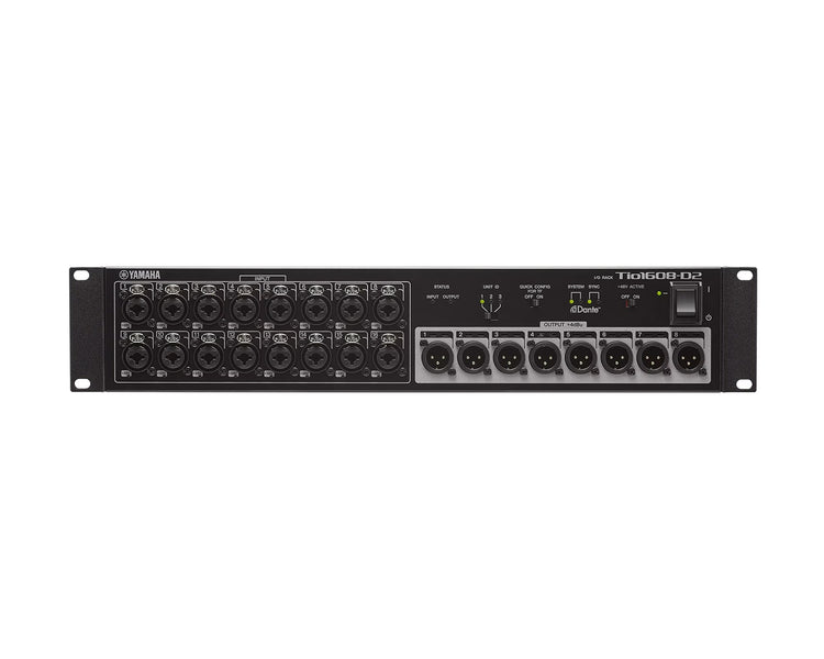 YAMTIO1608D2 - Yamaha TIO1608 D2 I or O Rack Stagebox with Dante 16in or 8out 96KHz Image 1