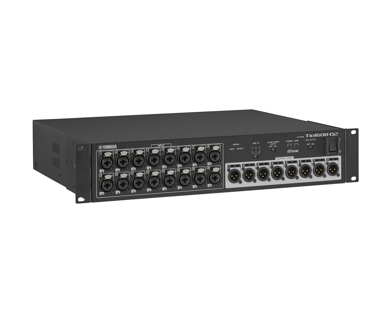 YAMTIO1608D2 - Yamaha TIO1608 D2 I or O Rack Stagebox with Dante 16in or 8out 96KHz Image 2