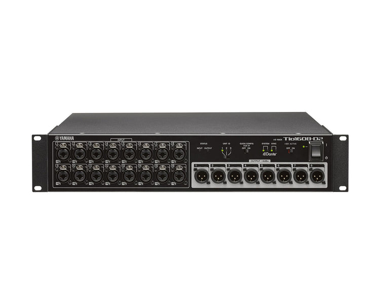 YAMTIO1608D2 - Yamaha TIO1608 D2 I or O Rack Stagebox with Dante 16in or 8out 96KHz Image 3