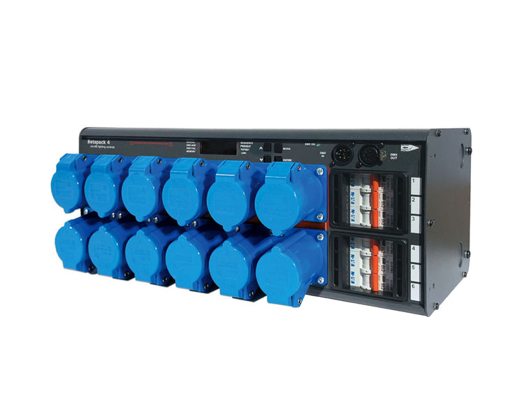 ZERBP4CEE - Zero 88 Betapack 4 6x10A DMX Dimmer Pack 12xCEE17 16A Outlet 4U Image 1