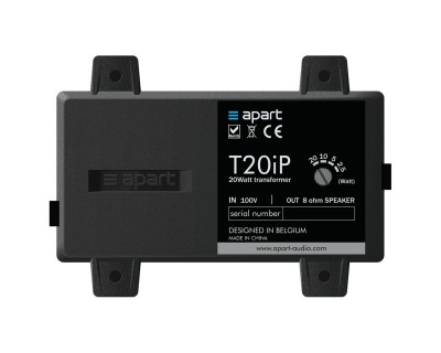 T20IP Waterproof Transformer 8Ω to 100V Tapped to 20/10/5/2.5W