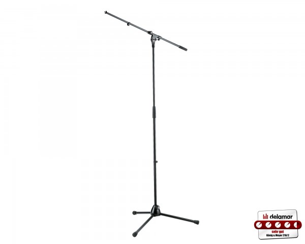 K&M 210/2 Classic Mic Boom Stand All-Metal with Long-Legs Black - Main Image