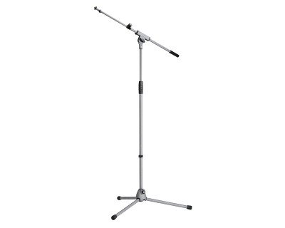 210/8 2 Piece Telescopic Mic Stand- Boom Arm Soft Touch Grey