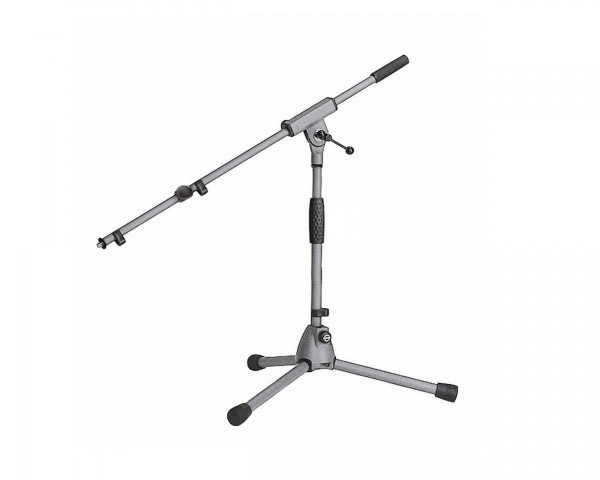 K&M 25900 Low Level Mic Stand with Foldable Legs Soft Touch Grey - Main Image