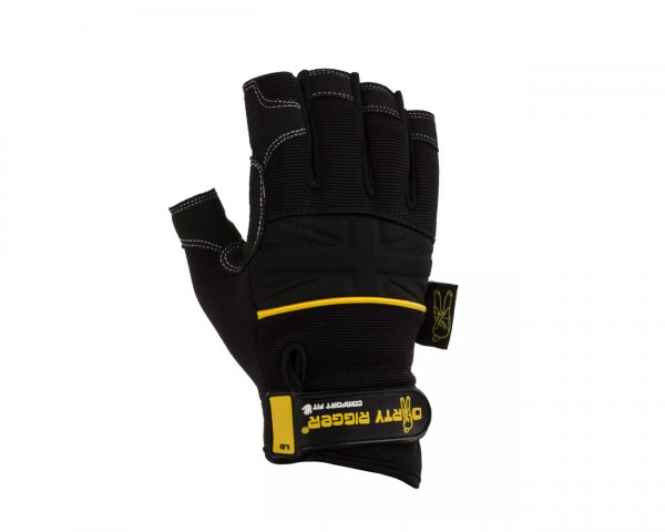 Dirty Rigger Comfort Fit Mens Fingerless Rigging / Operator Gloves (S) - Main Image