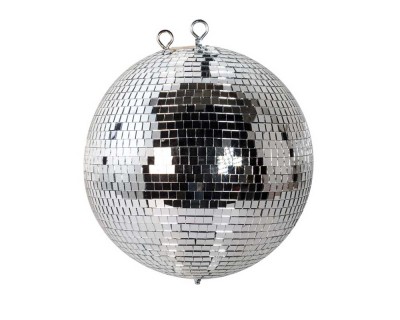 Mirror Ball 30cm (12") Solid Plastic Core with Safety Eye