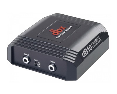 DB10 Passive DI Box Jack Input with 0/20/40dB Pad XLR Output
