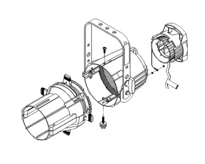 Source Four Single Clutch Body for 10-90° Fixtures