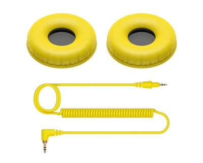 HC-CP08-Y Coiled Cable and Ear Pads Pack for HDJ-CUE1 Yellow
