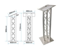 Not Applicable 200 Series Triangular Truss Lectern in Natural Aluminium Finish - Image 2