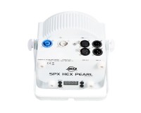 Connectors on ADJ 5PX HEX Pearl PAR LED Fixture 5x12W HEX LED inc UV White - stage lighting