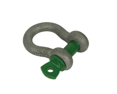 T39401 Bow Shackle Green 12.5mm Pin x 17mm Jaw WLL 1500Kg