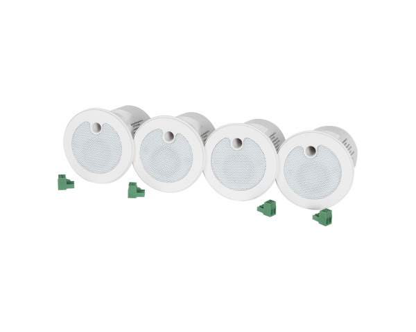 Biamp DS1320-W-4 Active Emitter Loudspeaker 4-Pack exl Cables White - Main Image