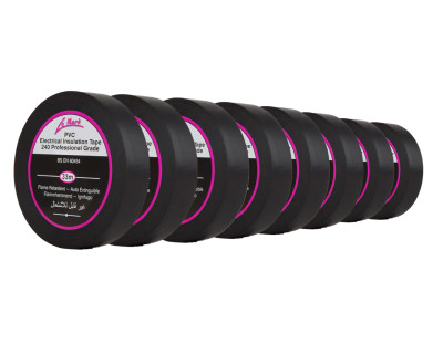 PVC Electrical Insulation Tape 19mm x 33m BLACK *8 PACK*