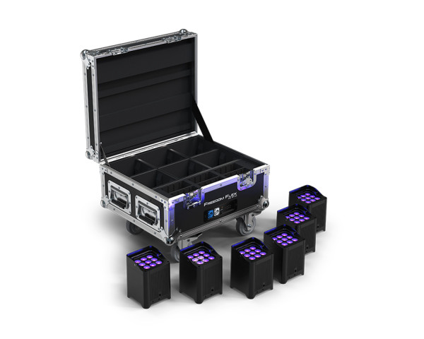 CHAUVET DJ Freedom Flex H9 IP X6 Battery Uplighters in Road Case 6x Fixtures - Main Image
