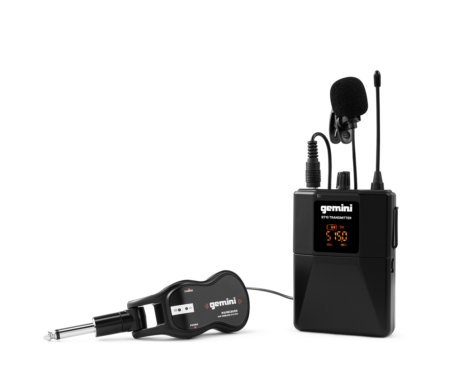 GMU HSL100 Lapel Wireless Mic System Mic Body Pack Receiver