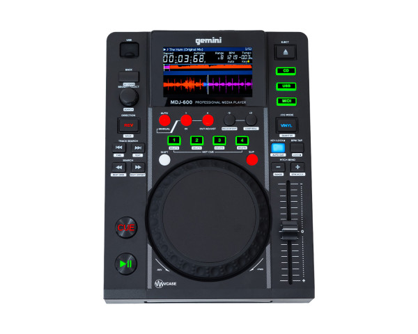Gemini MDJ-600 Pro Mini DJ Media + CD Player 4 Hot Cues / 8 Auto-loops - Main Image