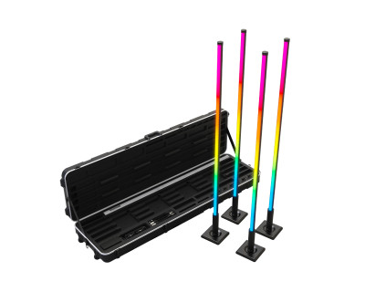 Freedom Flex Stick X4 4-PACK Battery RGB+WW LED Batton Inc Case
