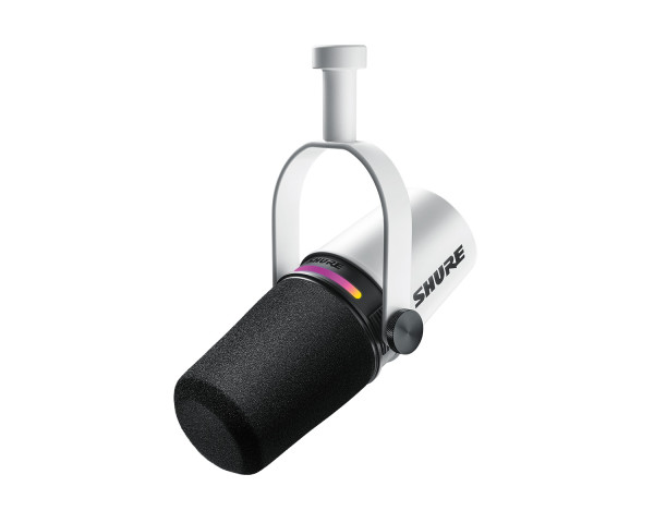 Shure MV7+-W Dynamic Podcast LED Microphone White - Main Image