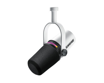 MV7+-W Dynamic Podcast LED Microphone White
