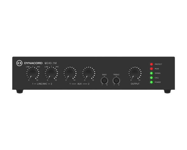 Dynacord U240:1M Mixer Amplifier 1Ch 240W 4Ω/8Ω/100V Half-Rack 1U - Main Image