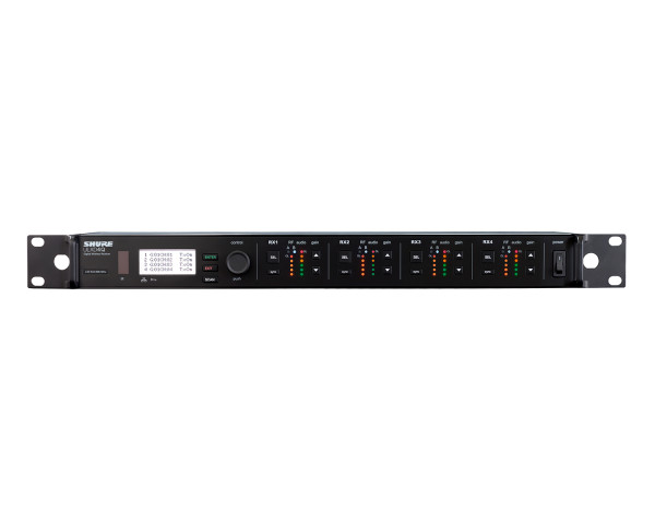 Shure ULXD4Q Quad Digital Wireless Rackmount Dante Receiver 1U K51 CH38 - Main Image