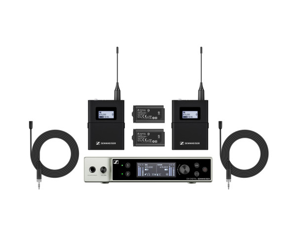 Sennheiser EW-DX MKE 2 SET DUAL Wireless Lapel Mic System (U1/5) CH70 - Main Image