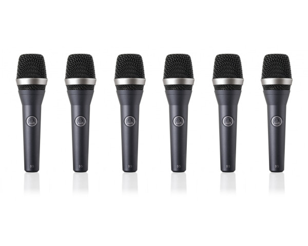 AKG D5 SIX PACK: Pack of 6 x D5 Supercardioid Vocal Mic - Main Image