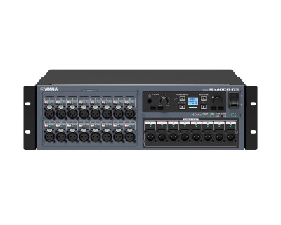 Rio1608-D3 Dante Network Rack 16in/8out with Dual PSU and OLED