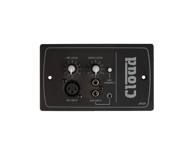 LM-2XB Line/Mic/Remote Active Input Plate (use RJ45+FPA-1) Black