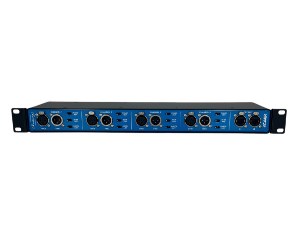 Kelsey Acoustics 4CAT-4X4R 4-Way Input w/ Splits Analogue Audio Over Cat Cable 1U - Main Image