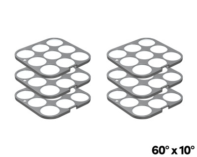 WELL Fit X Filter Pack 60° x 10° (6 Pack Filters & Frames)